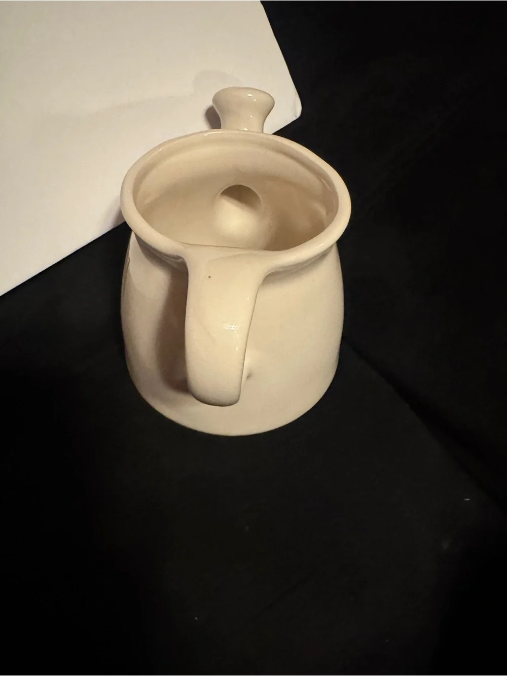 Rae Dunn QUEEN Bee Ceramic Watering Can Planter White No Drainage Hole EUC Farm